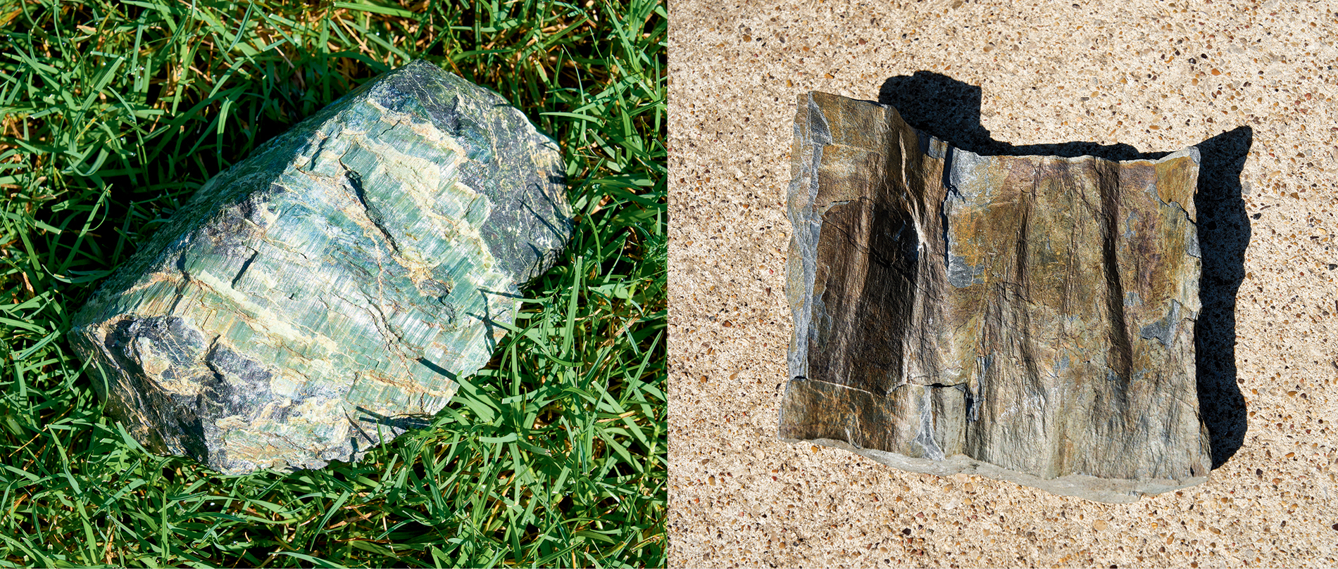 photos of a pair of volcanic rock samples